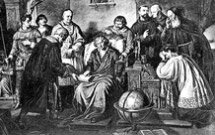 Śmierć Mikołaja Kopernika, grafika Aleksandra Lessera